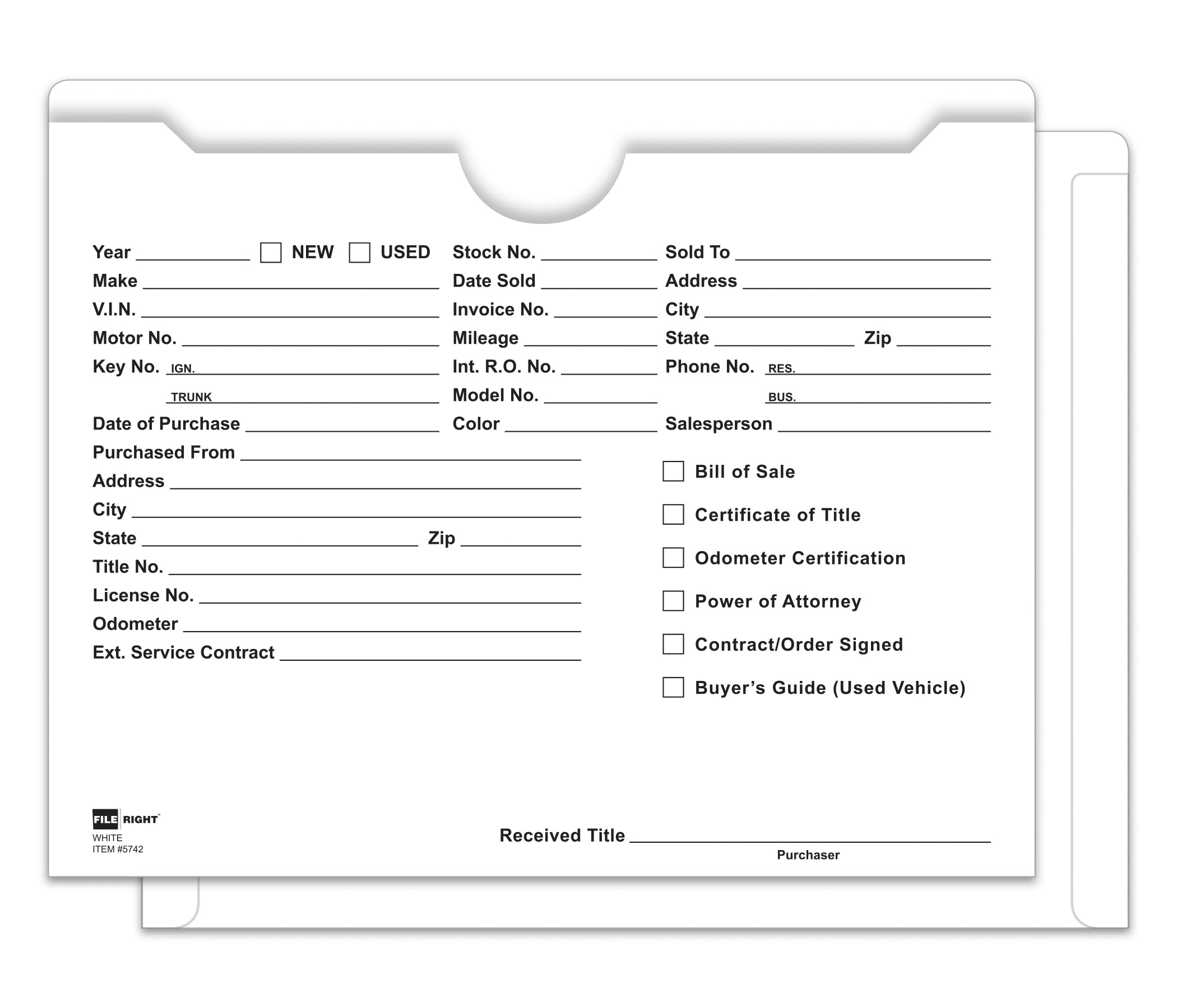 Ultra Heavy Duty Deal Jacket, Printed - WHITE - DSA-546 - Box of 100