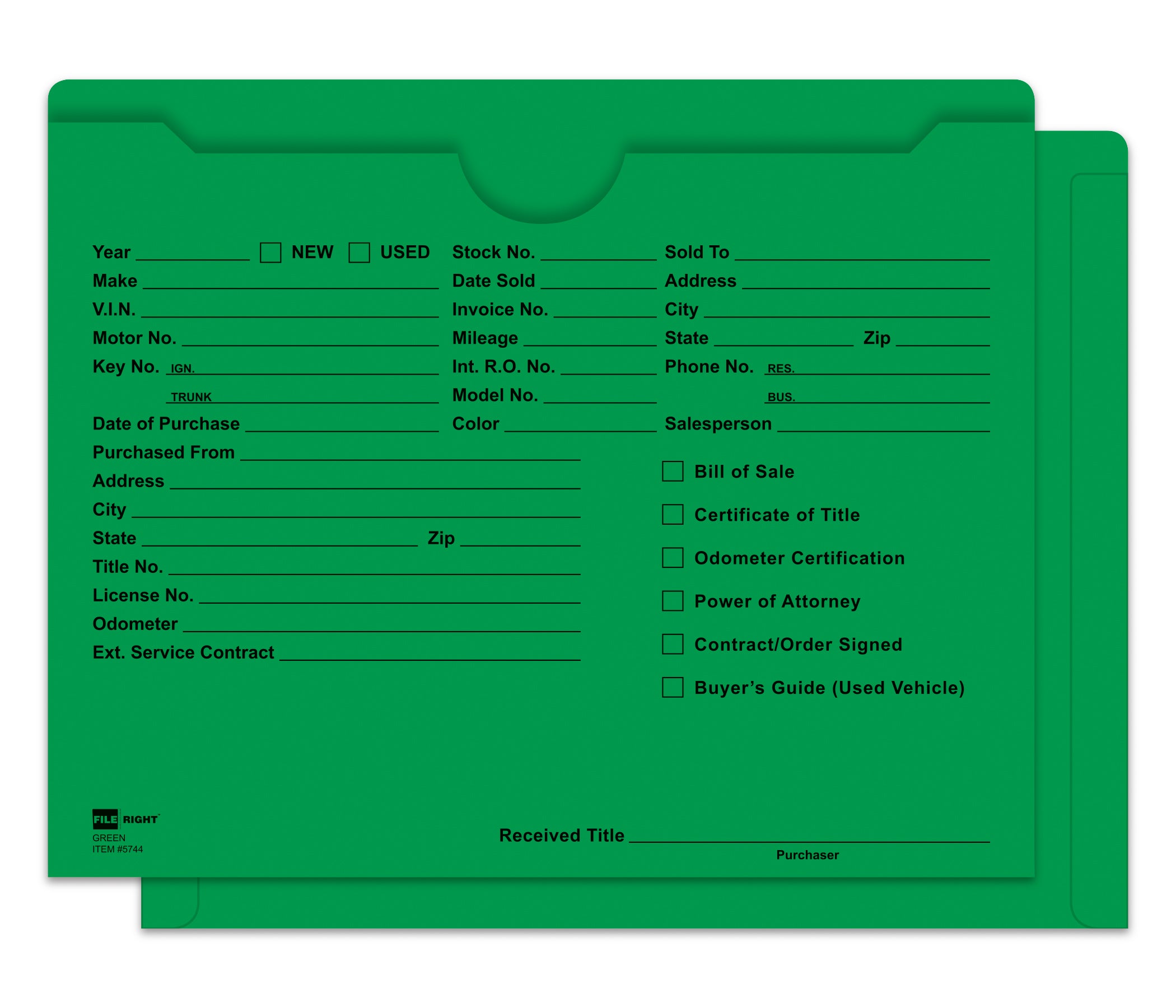 Ultra Heavy Duty Deal Jacket, Printed - GREEN - DSA-546 - Box of 100