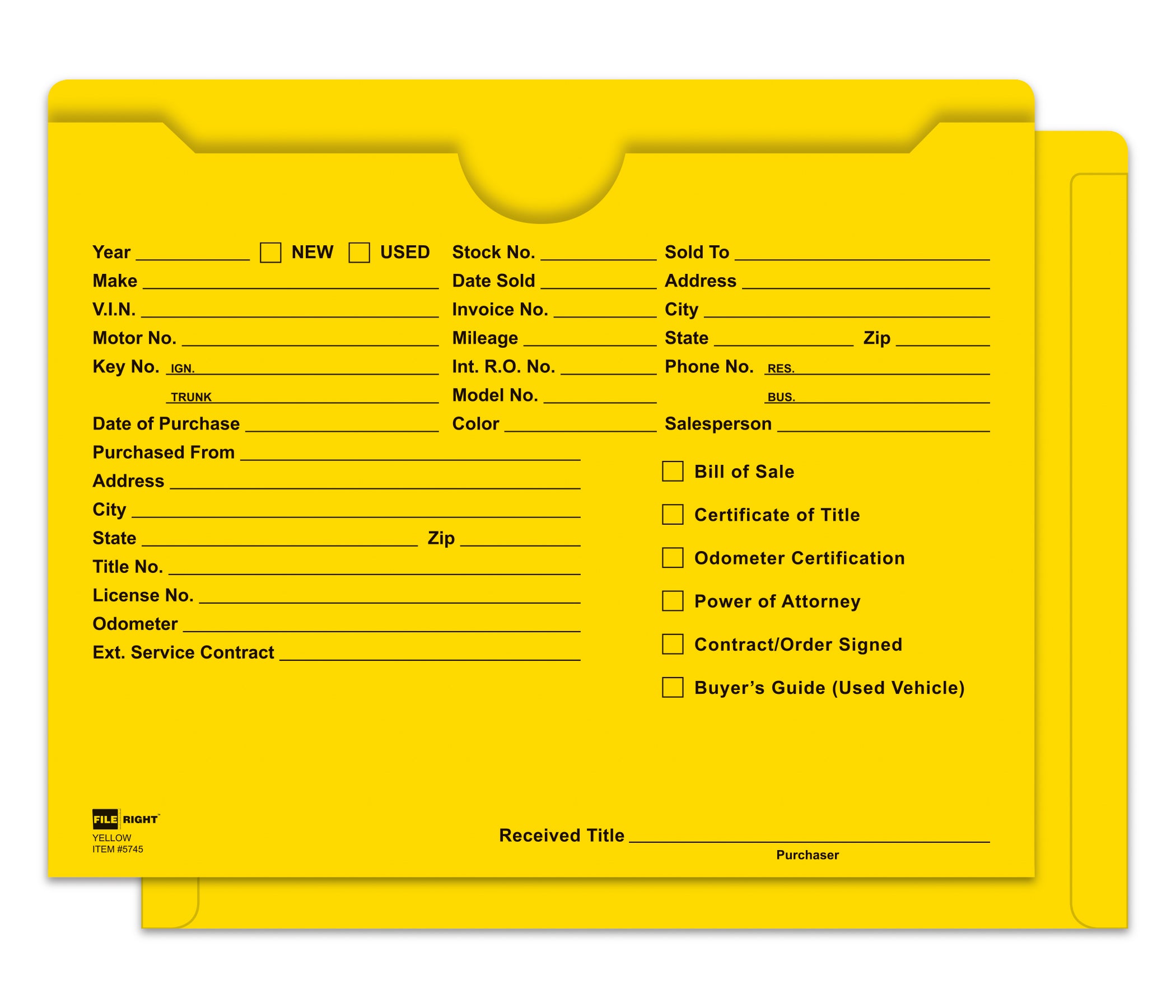 Ultra Heavy Duty Deal Jacket, Printed - YELLOW - DSA-546 - Box of 100