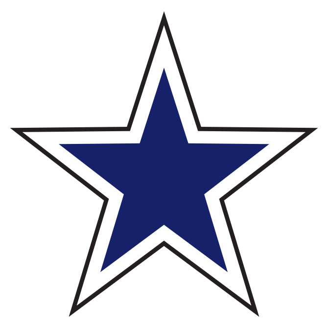 Window Sticker - Star - Blue & White - 5" - Qty. 12