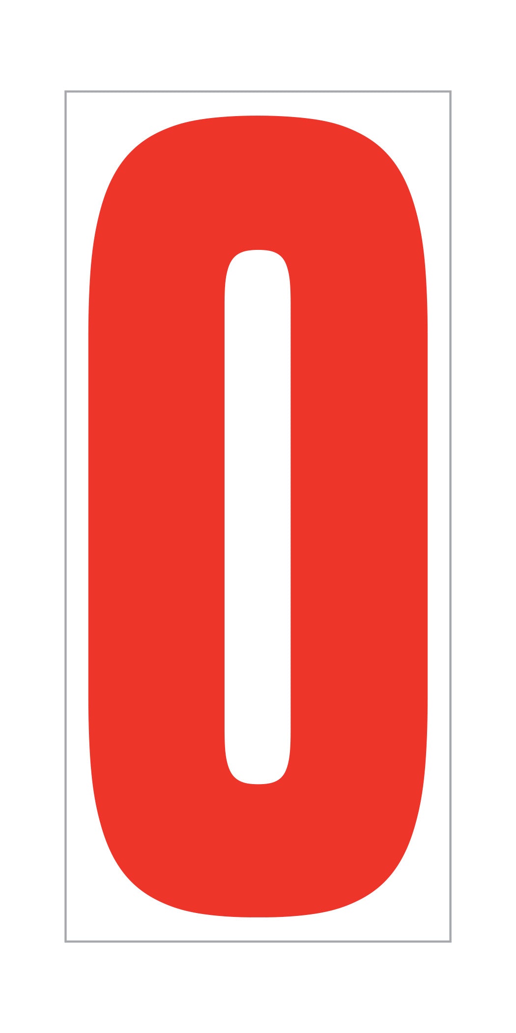 Window Sticker - 5-1/2"" Fluor. RED on WHITE #0 - Qty. 12