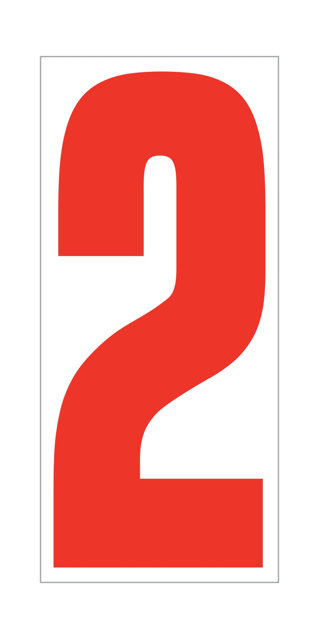 Window Sticker - 5-1/2"" Fluor. RED on WHITE #2 - Qty. 12