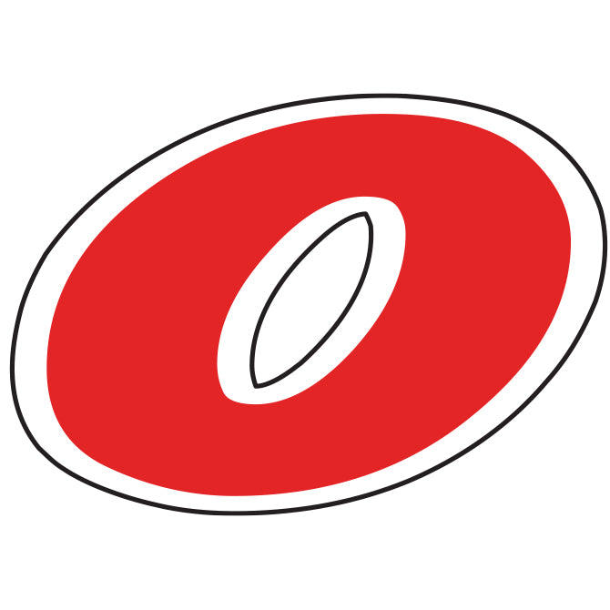 Window Sticker - Red & White Die Cut Numbers #0 - Qty. 12