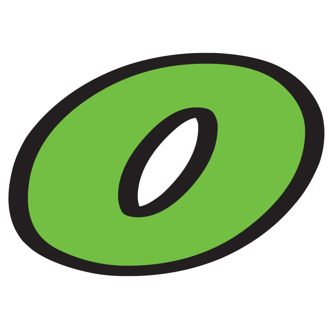 Window Sticker - Green & Black Die Cut Numbers #0 - Qty. 12