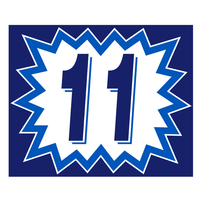 Window Sticker - Blasts - Blue & White - 2011 - Qty. 12