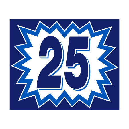 Window Sticker - Blasts - Blue & White - 2025 - Qty. 12