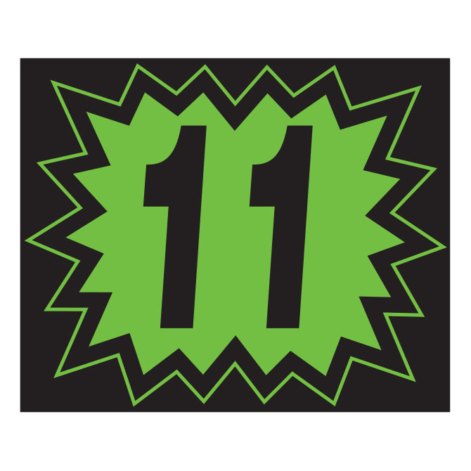 Window Sticker - Blasts - Black & Green - 2011 - Qty. 12