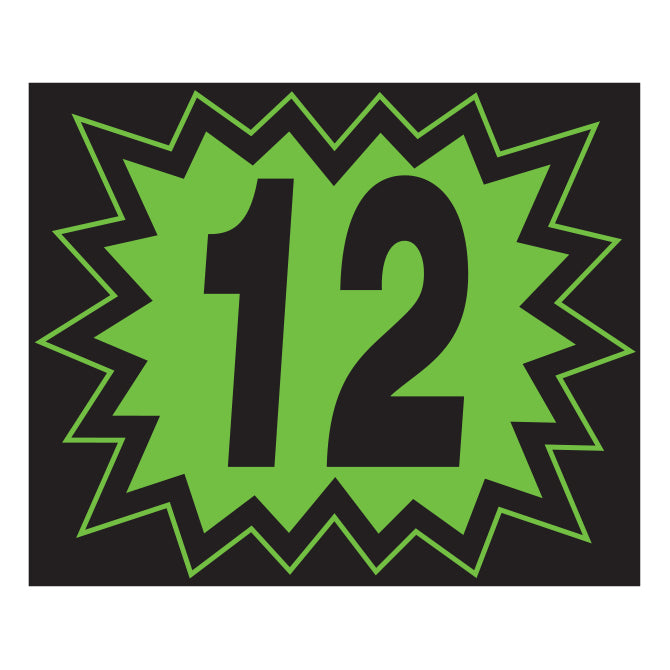 Window Sticker - Blasts - Black & Green - 2012 - Qty. 12