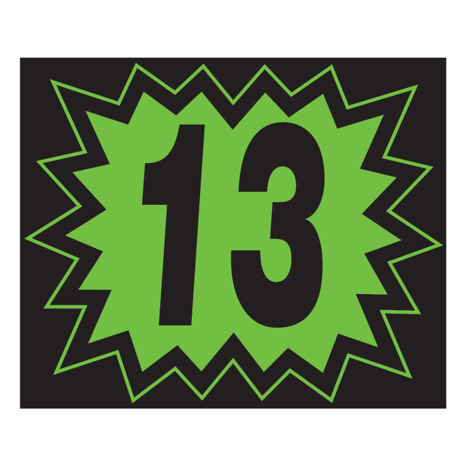 Window Sticker - Blasts - Black & Green - 2013 - Qty. 12