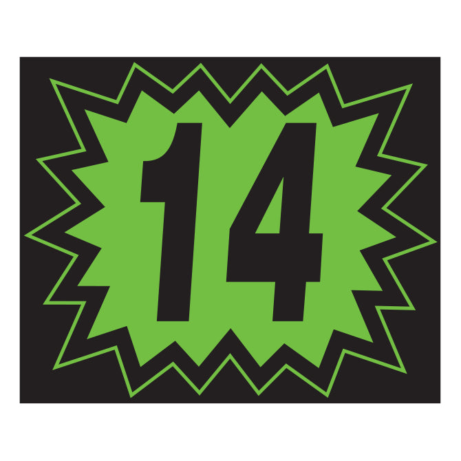 Window Sticker - Blasts - Black & Green - 2014 - Qty. 12