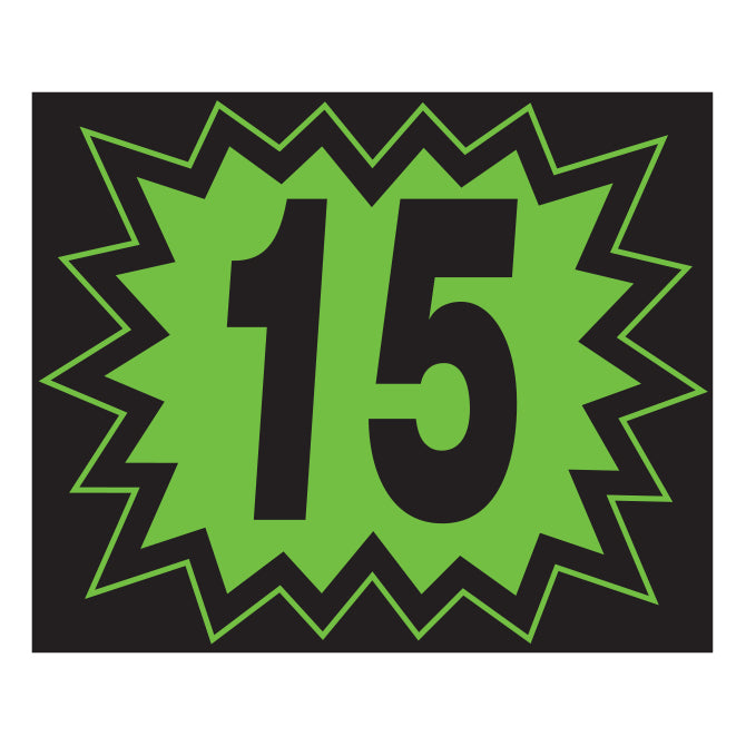 Window Sticker - Blasts - Black & Green - 2015 - Qty. 12