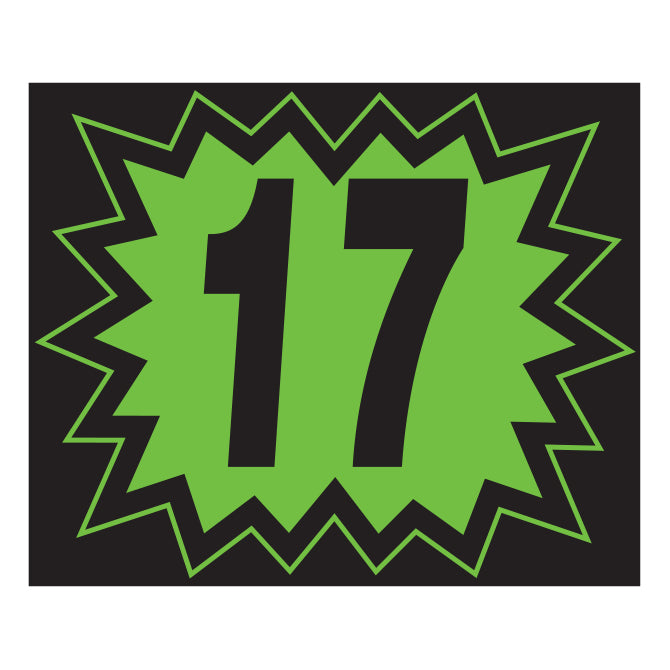 Window Sticker - Blasts - Black & Green - 2017 - Qty. 12