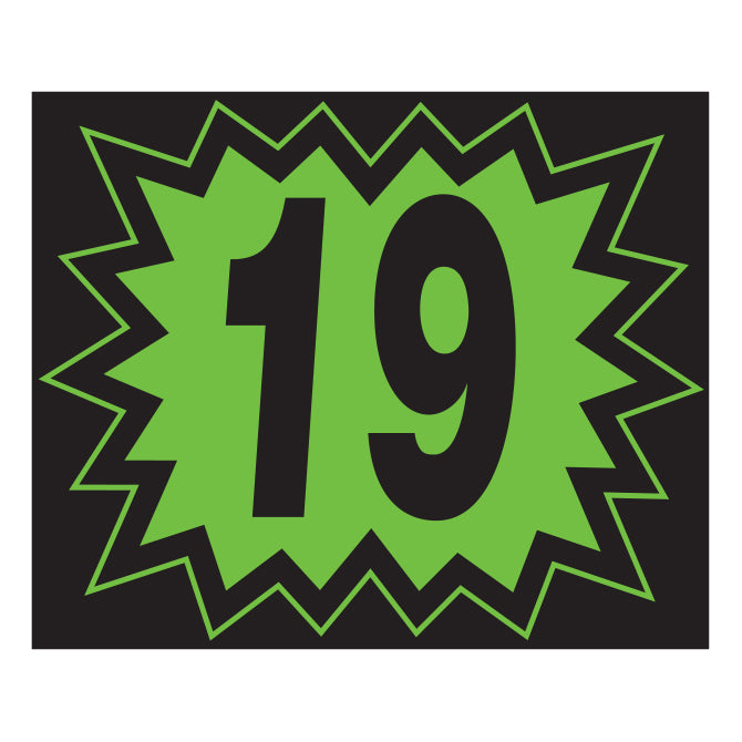 Window Sticker - Blasts - Black & Green - 2019 - Qty. 12