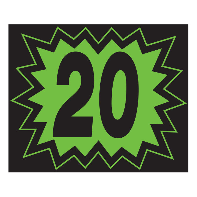Window Sticker - Blasts - Black & Green - 2020 - Qty. 12