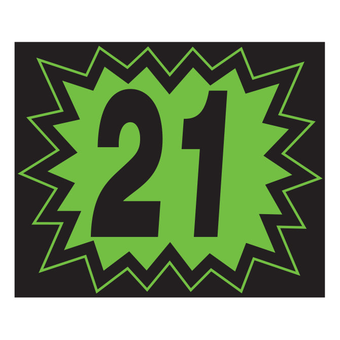 Window Sticker - Blasts - Black & Green - 2021 - Qty. 12