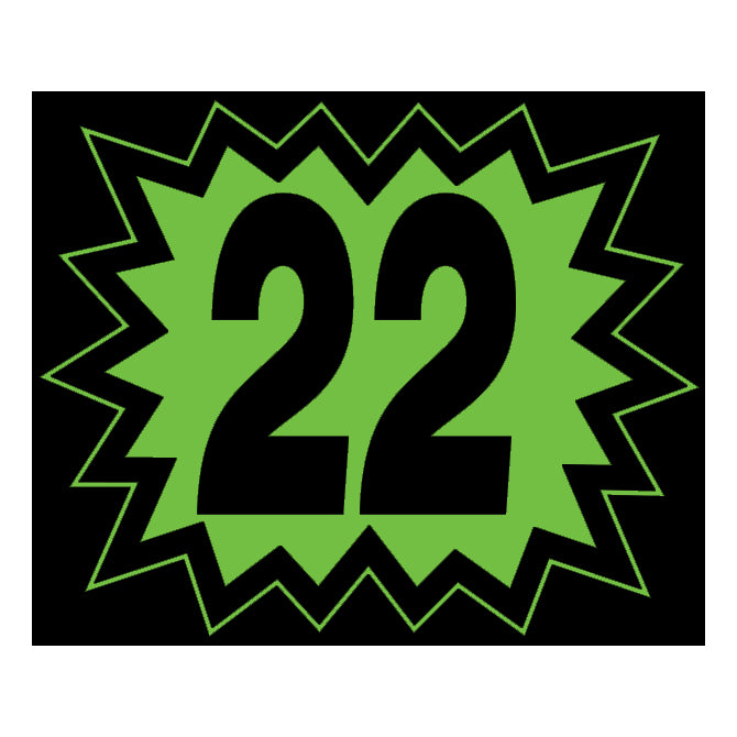 Window Sticker - Blasts - Black & Green - 2022 - Qty. 12