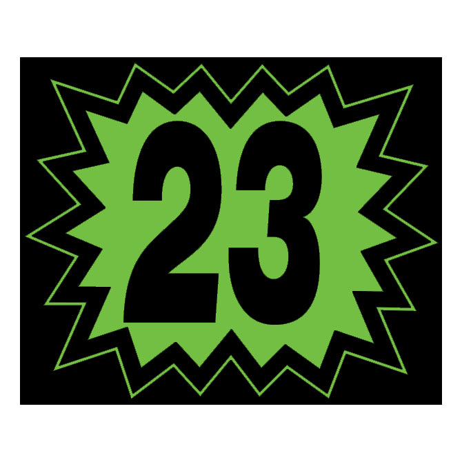 Window Sticker - Blasts - Black & Green - 2023 - Qty. 12