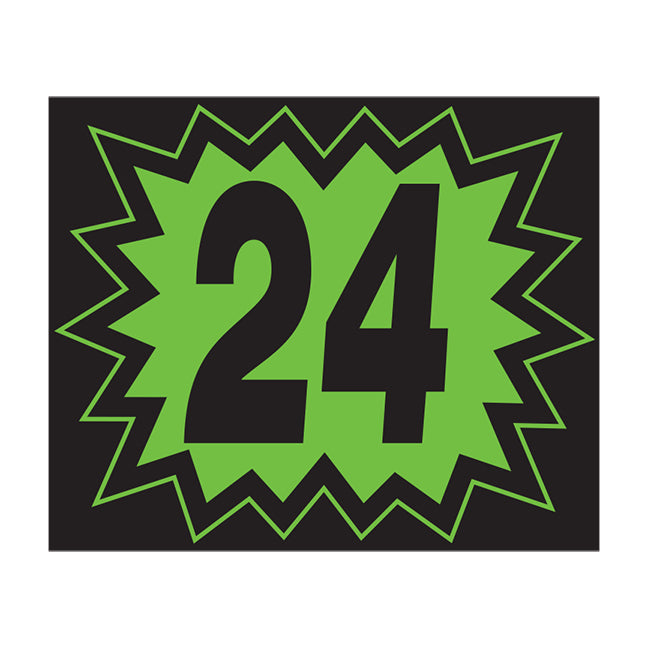 Window Sticker - Blasts - Black & Green - 2024 - Qty. 12