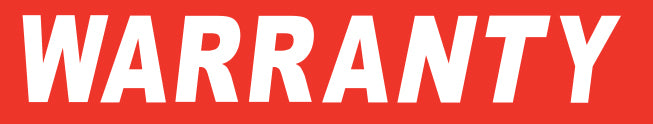 WHITE on RED Slogan - Warranty - Qty. 12