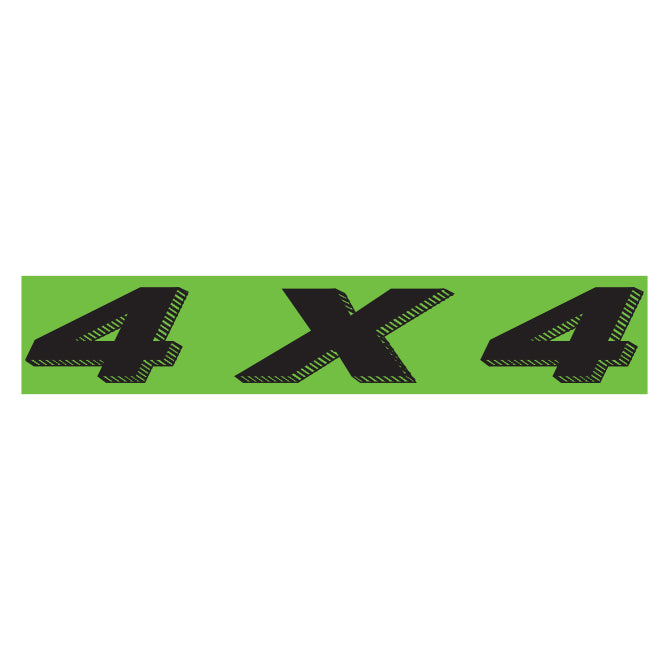 Flourescent Green & Black Slogan - 4 X 4 - Qty. 12