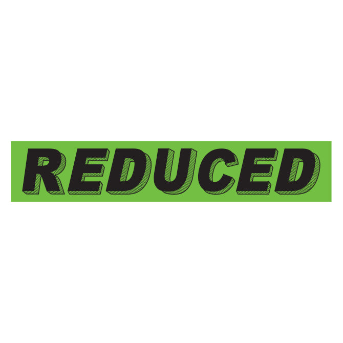 Flourescent Green & Black Slogan - Reduced - Qty. 12