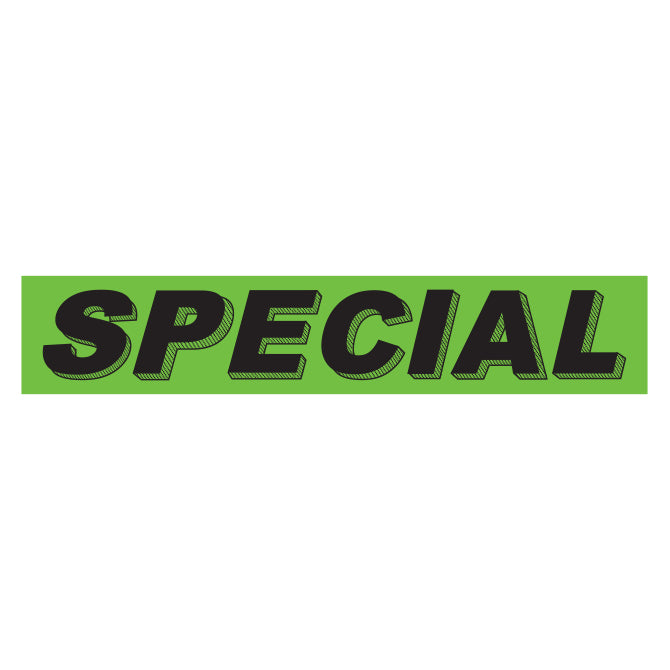 Flourescent Green & Black Slogan - Special - Qty. 12