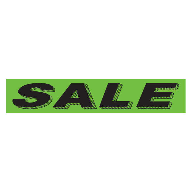 Flourescent Green & Black Slogan - Sale - Qty. 12
