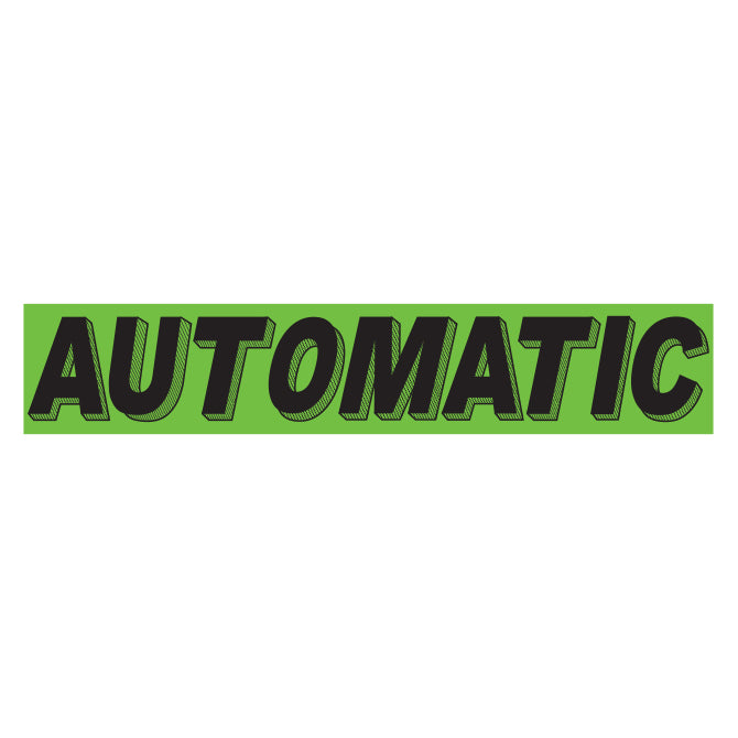 Flourescent Green & Black Slogan - Automatic - Qty. 12
