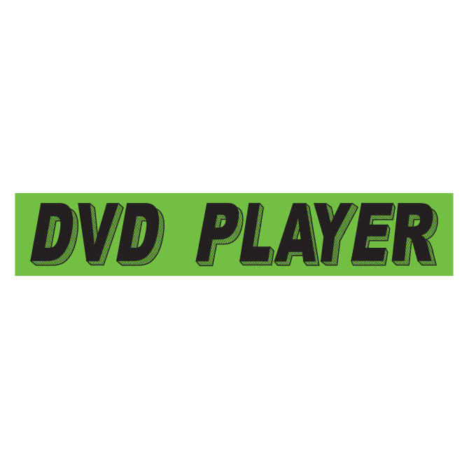 Flourescent Green & Black Slogan - DVD Player - Qty. 12