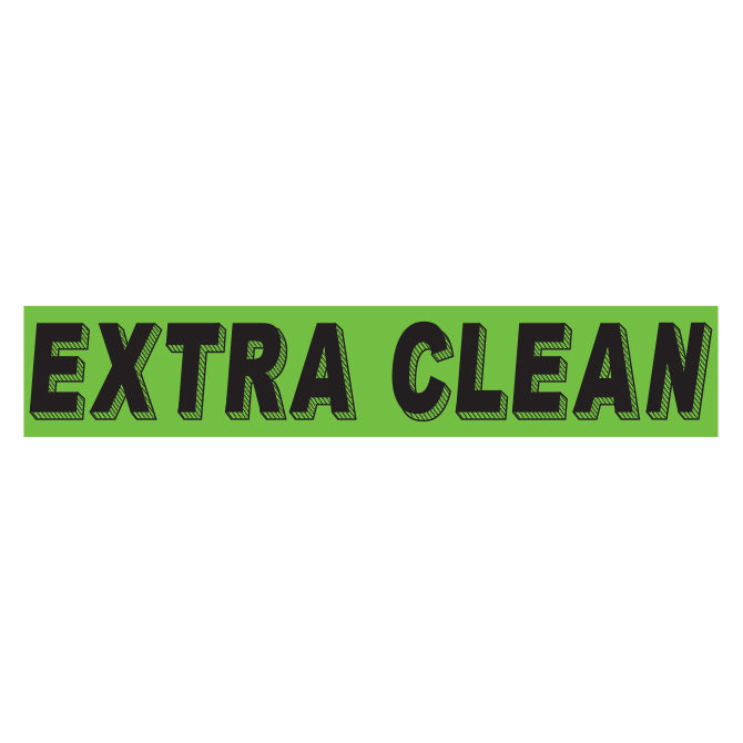 Flourescent Green & Black Slogan - Extra Clean - Qty. 12