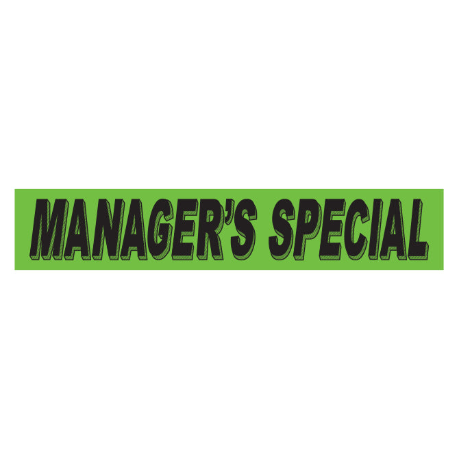 Flourescent Green & Black Slogan - Manager's Special - Qty. 12