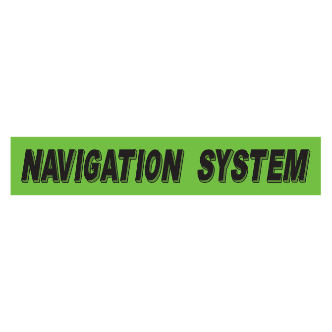 Flourescent Green & Black Slogan - Navigation System - Qty. 12
