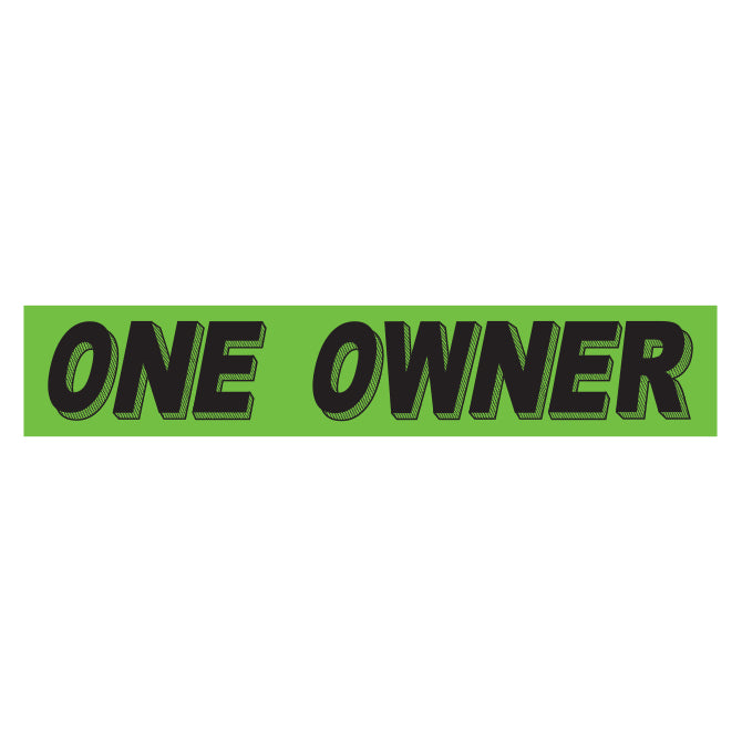 Flourescent Green & Black Slogan - One Owner - Qty. 12