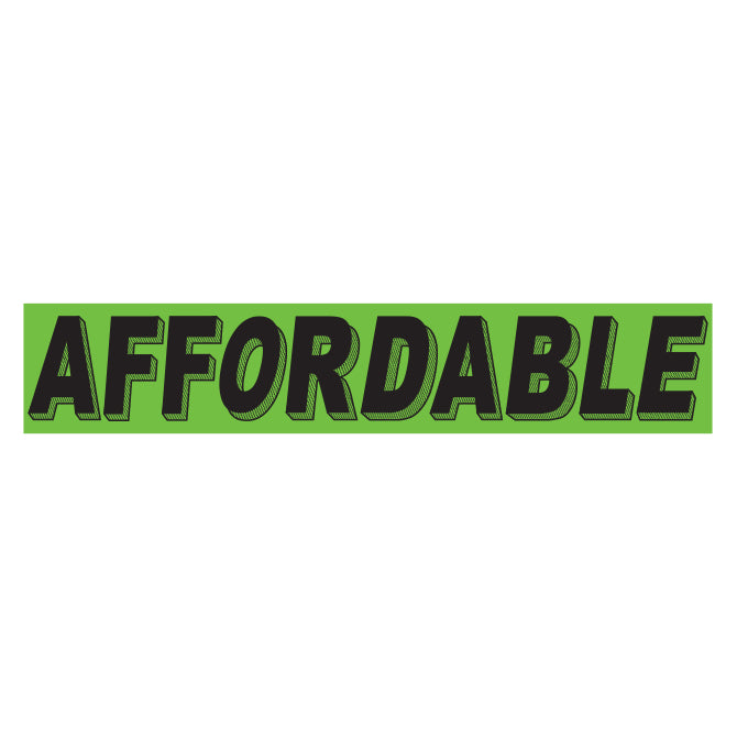 Flourescent Green & Black Slogan - Affordable - Qty. 12