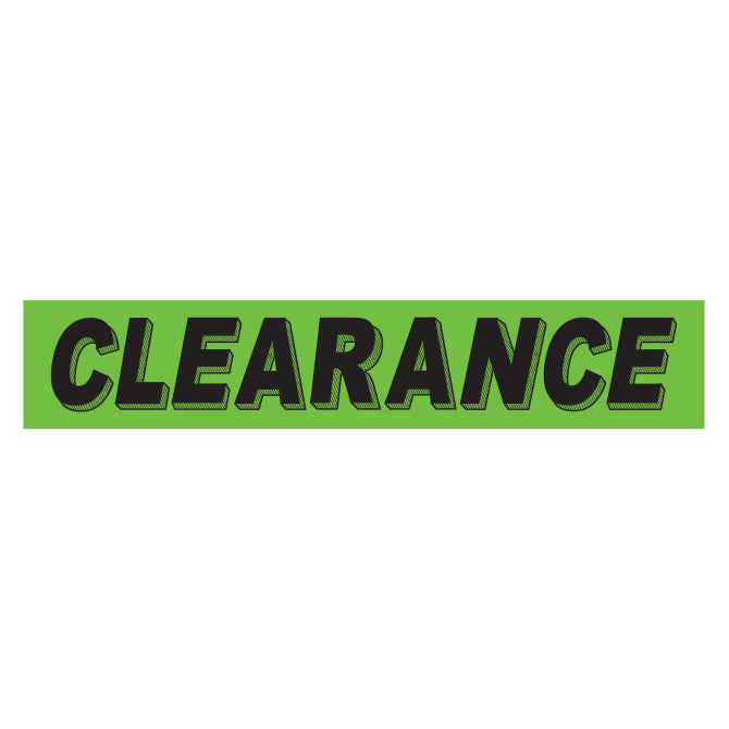 Flourescent Green & Black Slogan - Clearance - Qty. 12