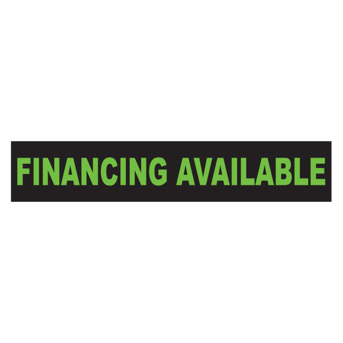Flourescent Green & Black Slogan -Financing Available - Qty. 12