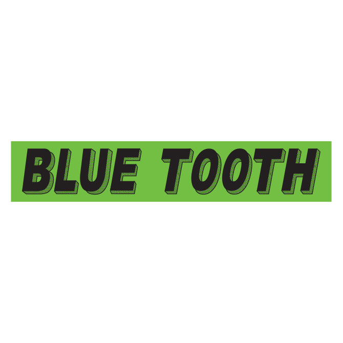 Flourescent Green & Black Slogan - Blue Tooth - Qty. 12