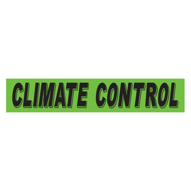 Flourescent Green & Black Slogan - Climate Control - Qty. 12