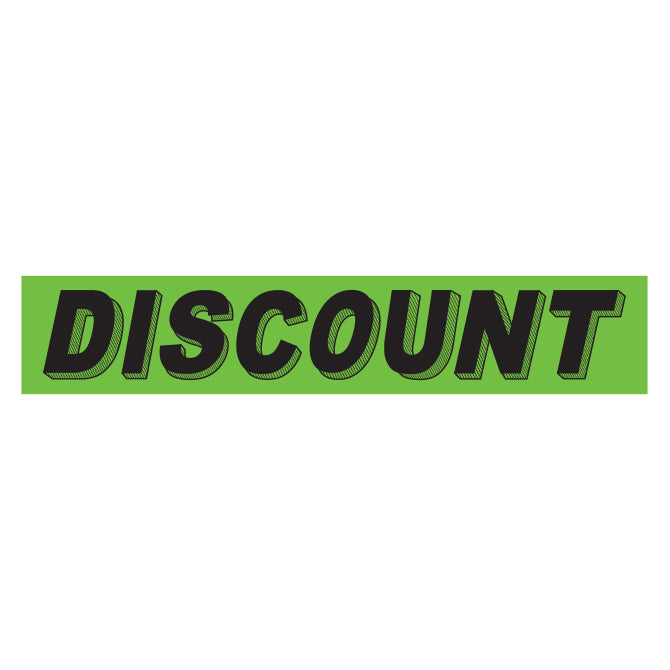 Flourescent Green & Black Slogan - Discount - Qty. 12