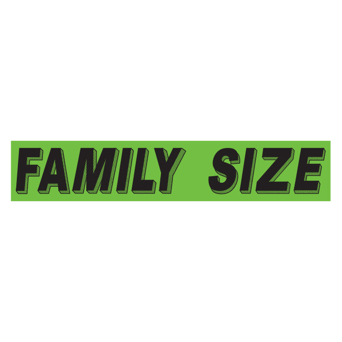 Flourescent Green & Black Slogan - Family Size - Qty. 12
