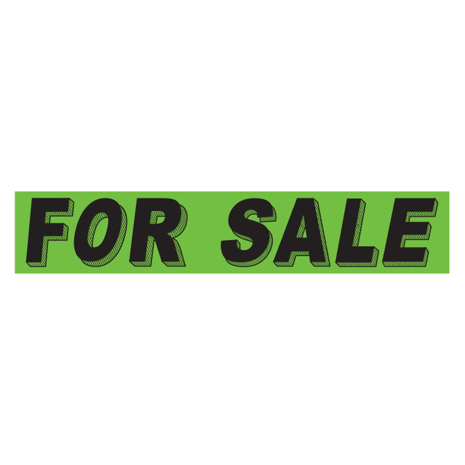 Flourescent Green & Black Slogan - For Sale - Qty. 12