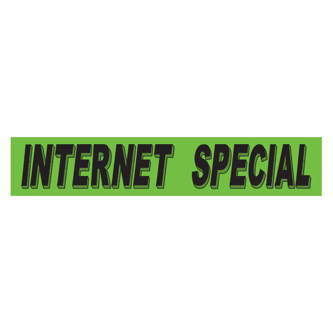 Flourescent Green & Black Slogan - Internet Special - Qty. 12