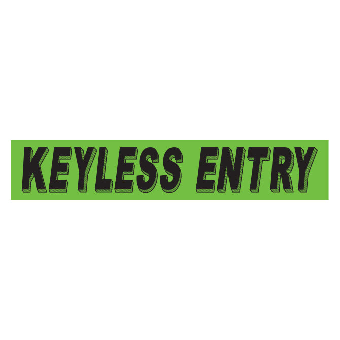 Flourescent Green & Black Slogan Keyless Entry - Qty. 12