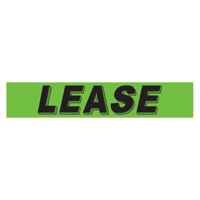 Flourescent Green & Black Slogan - Lease - Qty. 12