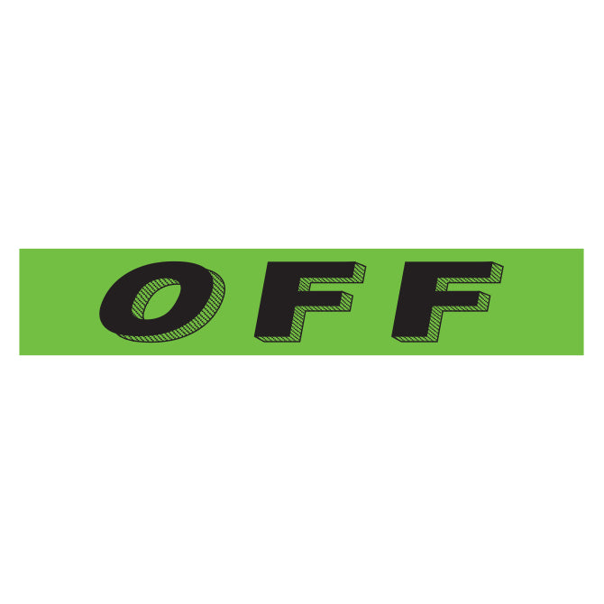 Flourescent Green & Black Slogan - Off - Qty. 12
