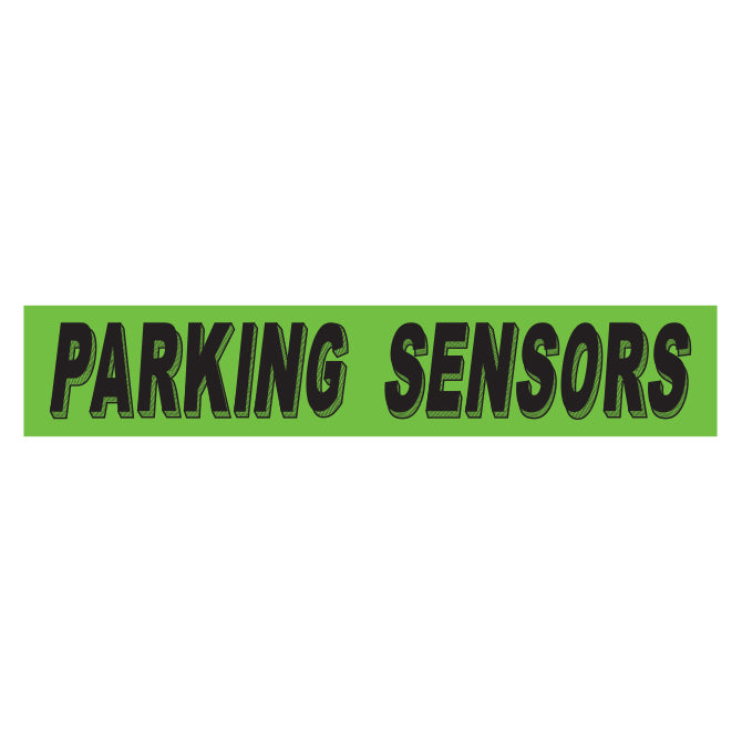 Flourescent Green & Black Slogan - Parking Sensors - Qty. 12