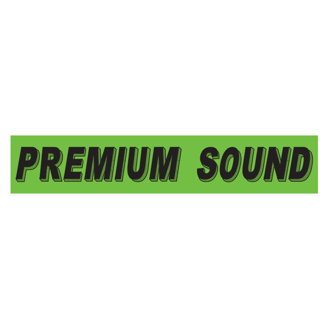 Flourescent Green & Black Slogan - Premium Sound - Qty. 12