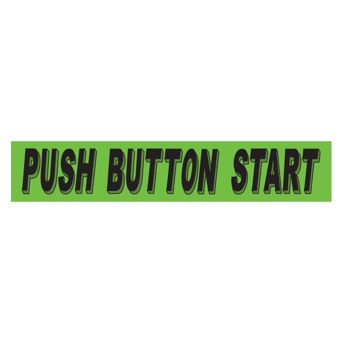 Flourescent Green & Black Slogan - Push Button Start - Qty. 12