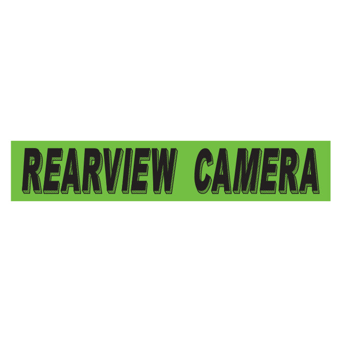 Flourescent Green & Black Slogan - Rearview Camera - Qty. 12