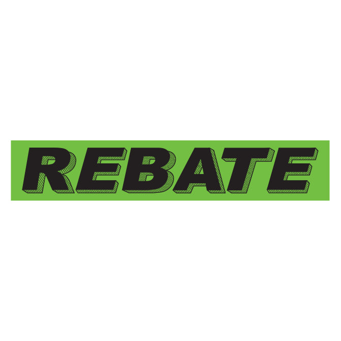 Flourescent Green & Black Slogan - Rebate - Qty. 12